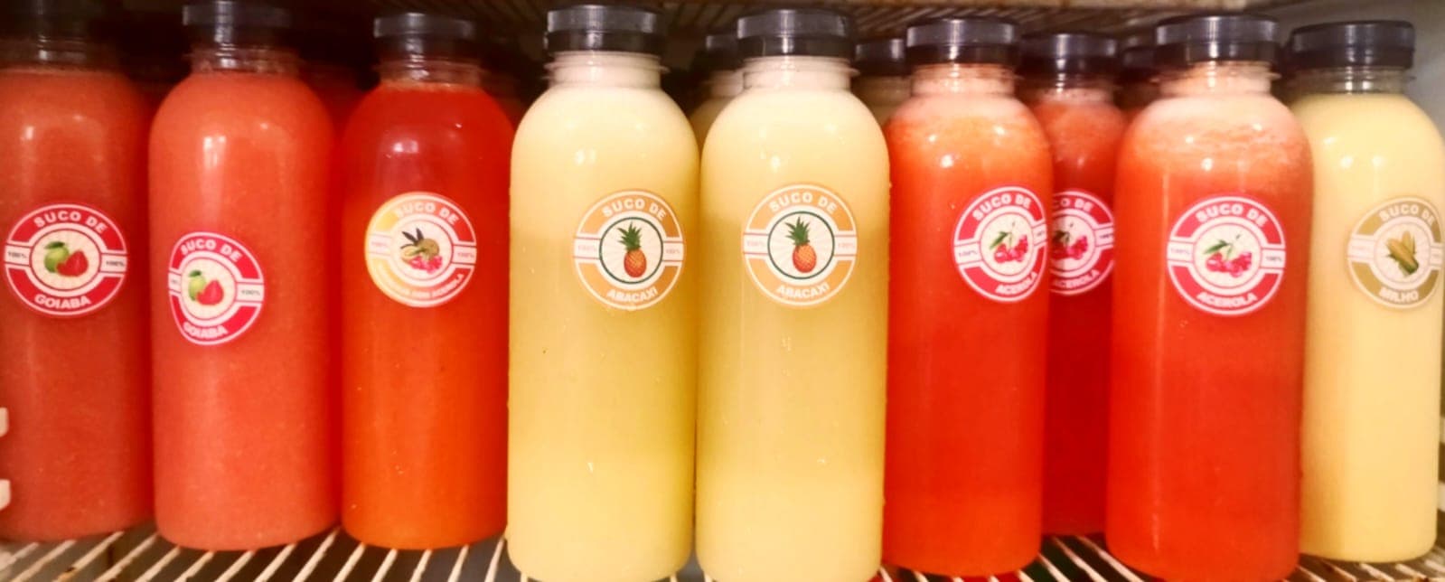 Suco natural de frutas do sítio